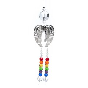 Alas de angel y cristales arco iris 30cm
