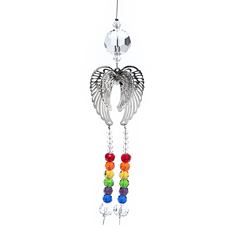 Alas de angel y cristales arco iris 30cm
