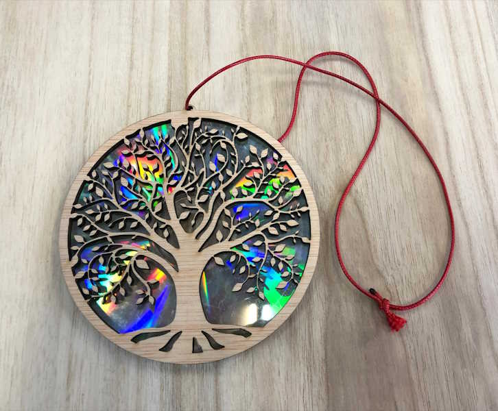 Colgante Arbol de la Vida Cordón Rojo 12,5cm