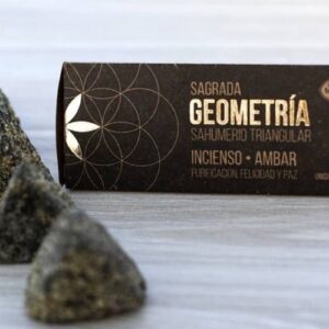 Conos Sagrada Geometría Incienso y Ambar 4c Purificación, Felicidad y Paz