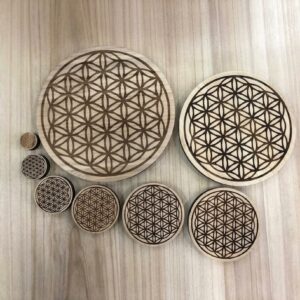 Flor de la Vida Tallada en Madera 25cm