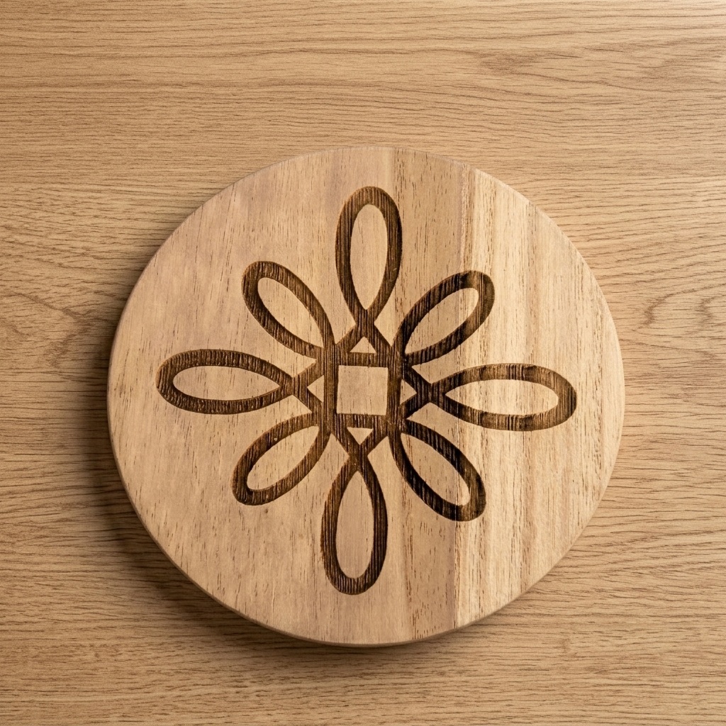 Simbolo EMF Balance 10cm Madera Redondo