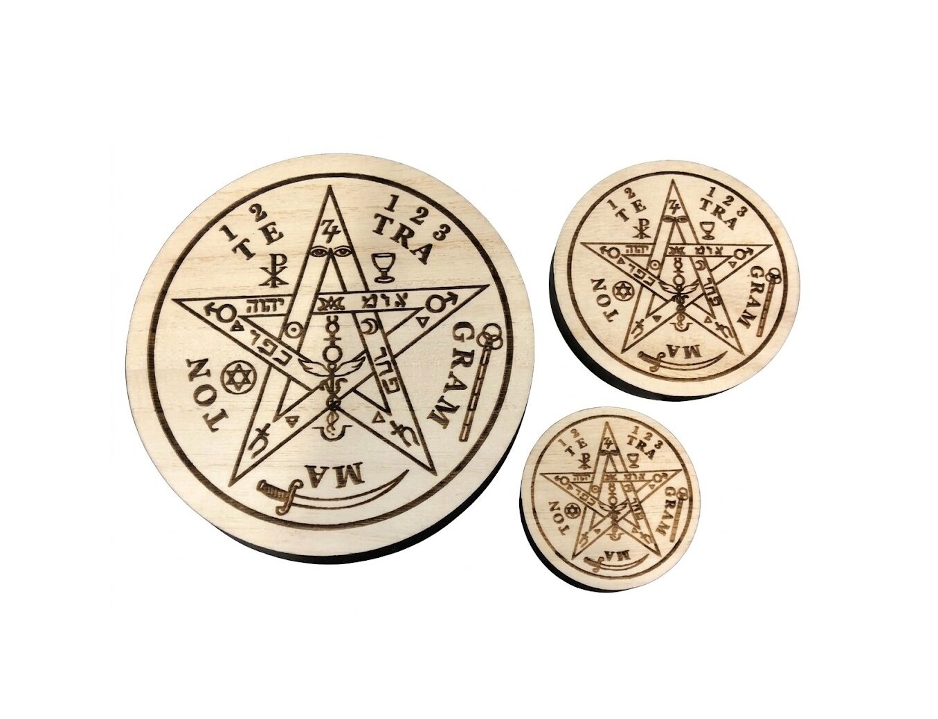 Tetragramatón 13cm madera