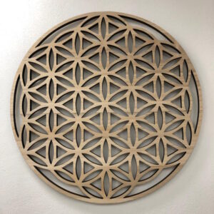 Flor de la Vida Tallada en Madera - Calado 55cm