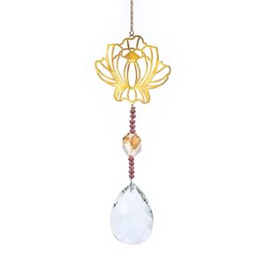 Gota Cristal con Loto Metal 30cm