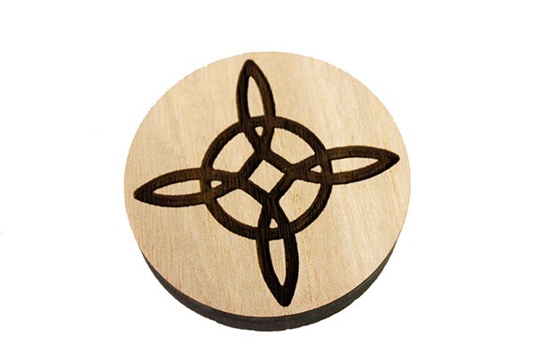 Incensario Nudo Bruja 1 5,5cm Madera