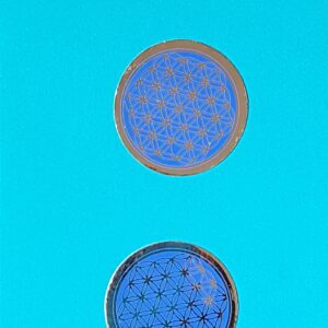 Pegatina/Adhesivo Flor de la Vida Pequeña pla/az