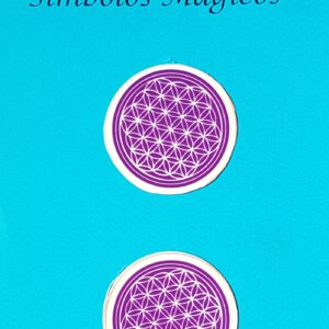 Pegatina/Adhesivo Flor de la Vida Pequeña vio/bl