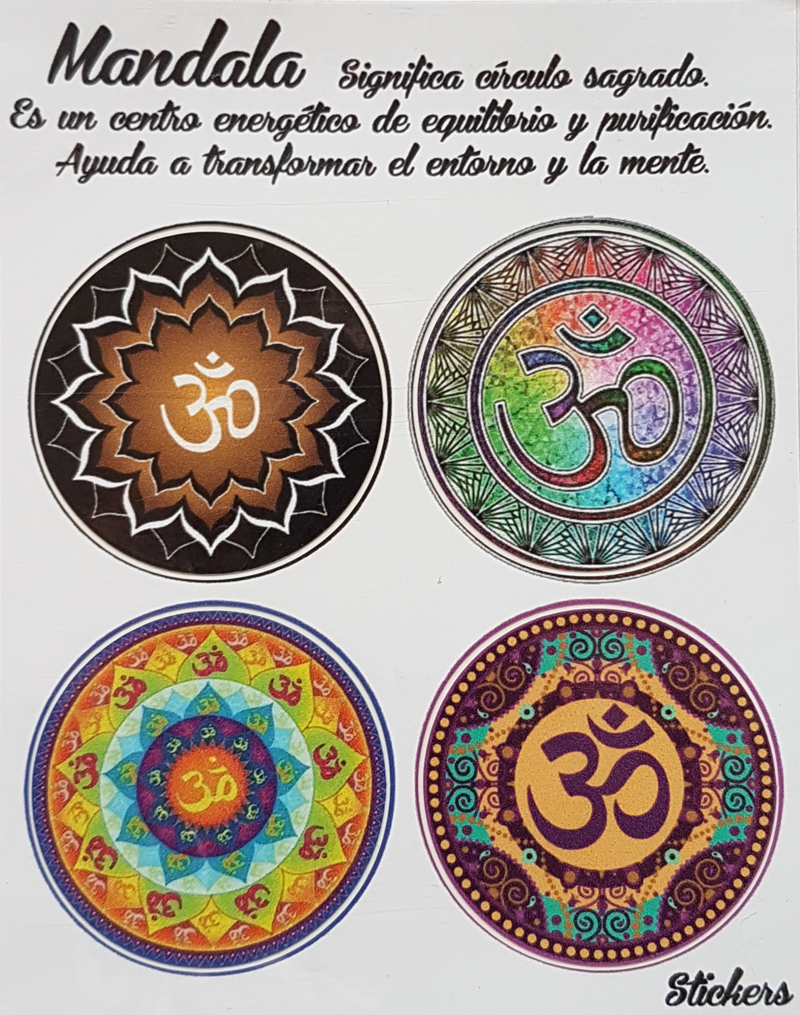 Pegatinas Om Varios Colores Peq x 4