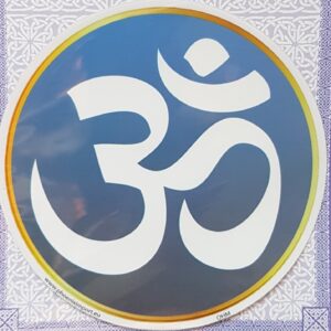 Pegatina OM azul 11,70cm