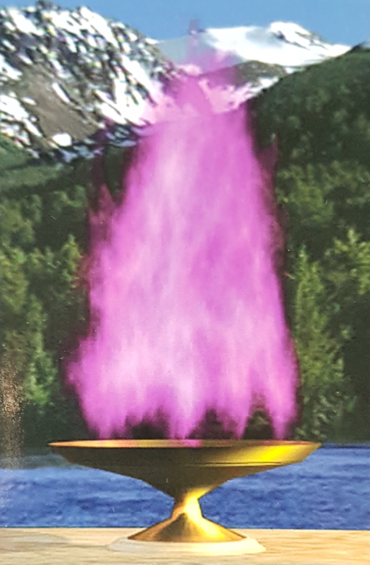 Estampa Caliz Llama Violeta Pequeña 57x86mm