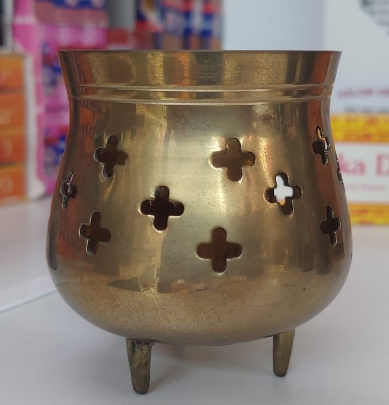 Quemador incienso marmita bronce 7*6cm
