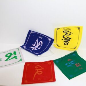 Bandera Oracion "Om Mane..." 13*13cm Cada Cuadrado