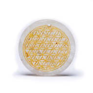 Colgante Cristal de Roca+Flor de la vida
