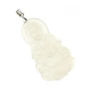 Colgante Diosa Kwan Yin Ágata Blanca