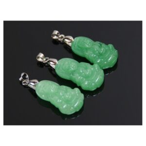 Colgante Diosa Kwan Yin Jade Verde 35mmX20mm