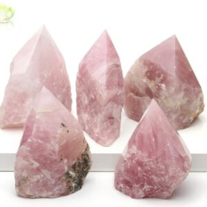 Punta Semipulida Cuarzo Rosa 150g - 165g