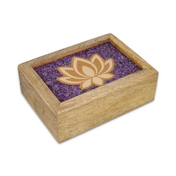 Caja Amatista Loto 18x13x6 cm