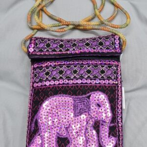 Bolso Rosa Con Elefante 11x16cm