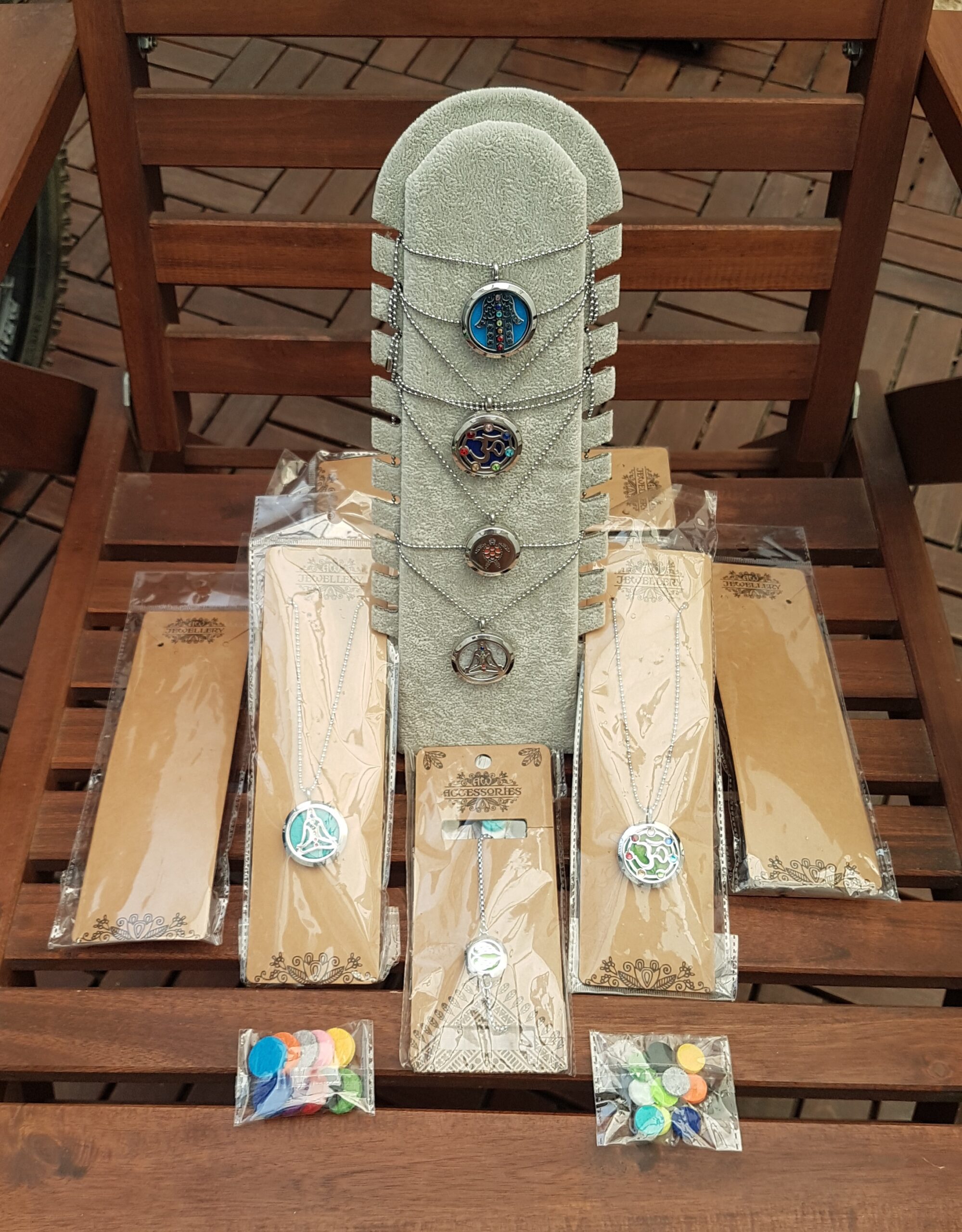 Lote Collares y Pulsera de Aromaterapia