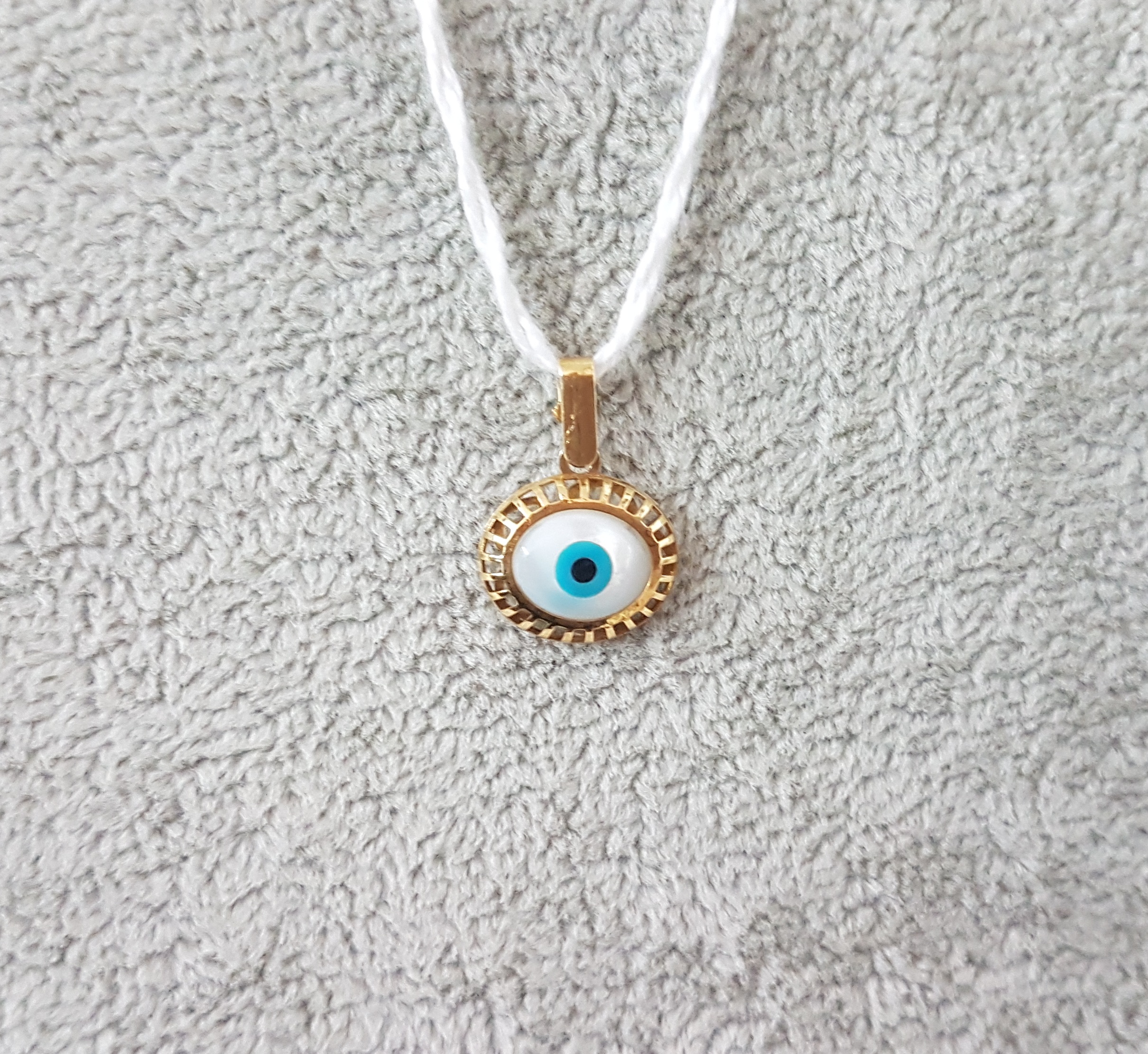 Colgante Ojo Turco Acero Dorado