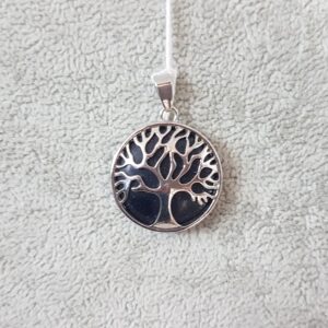 Aventurina Negra Colgante Arbol De La Vida